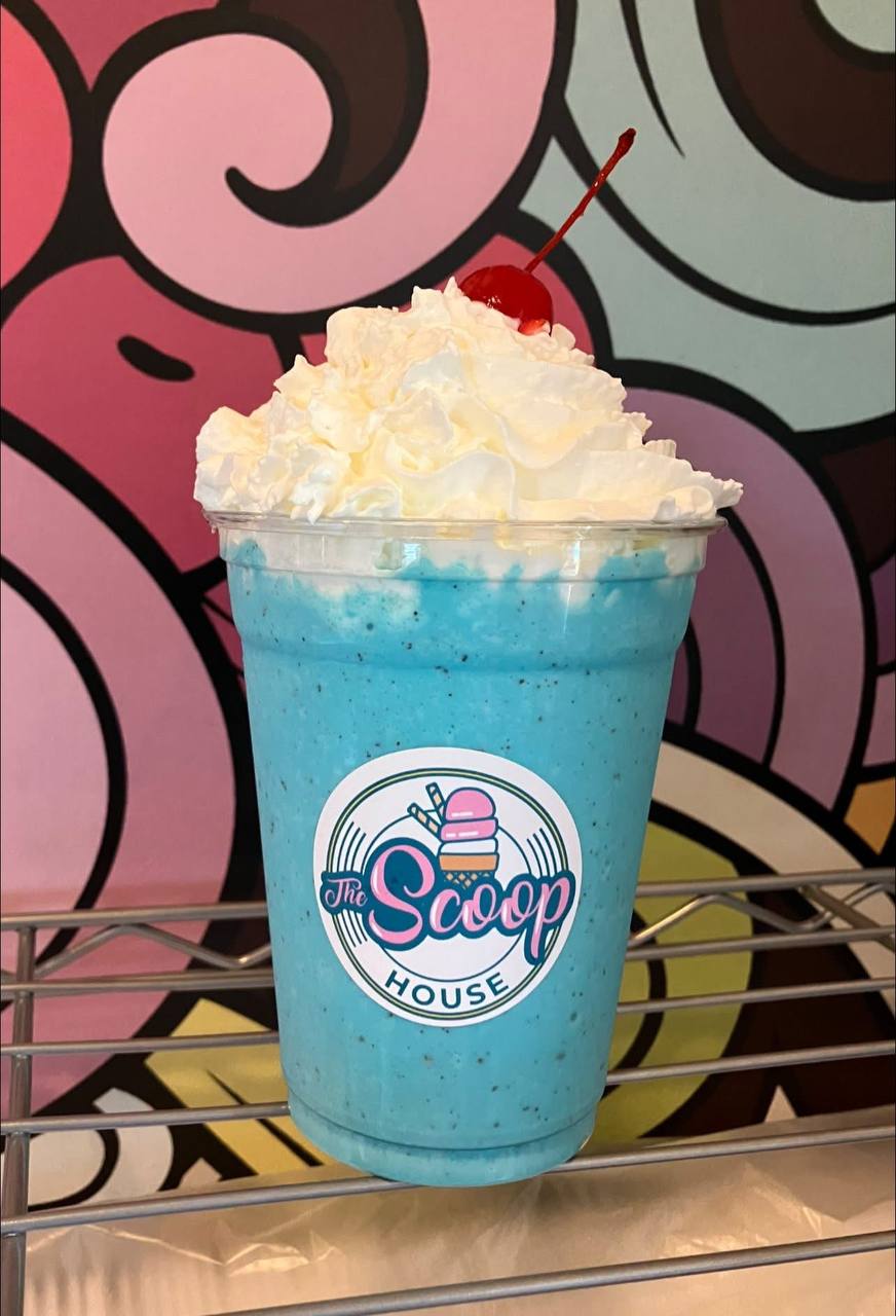 Blue raspberry Oreo milkshake